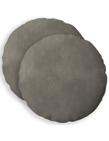 Federa 2 pcs HEERLEN Grigio Chiaro Ø 60 cm Velluto