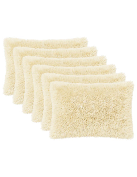 Federa 6 pcs HEERLEN Crema 50 x 75 cm Fleece PV