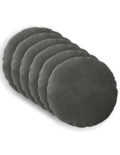 Federa 6 pcs HEERLEN Grigio Scuro Ø 60 cm Velluto