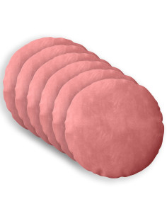 Federa 6 pcs HEERLEN Rosa Ø 60 cm Velluto