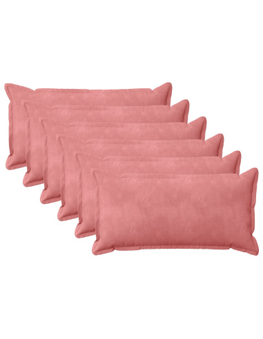 Federa 6 pcs HOUTEN Rosa 40 x 70 cm Velluto