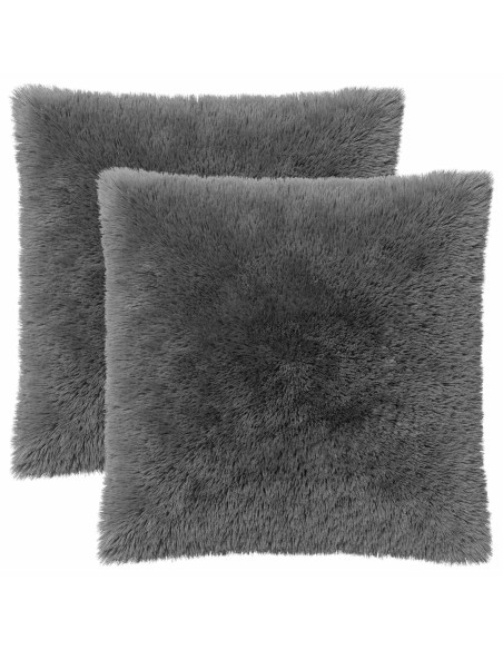 Federa 2 pcs HEERLEN Grigio Chiaro 55 x 55 cm Fleece PV