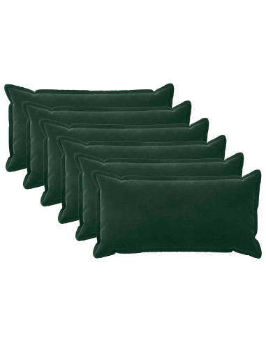 Federa 6 pcs HOUTEN Verde Scuro 40 x 80 cm Velluto