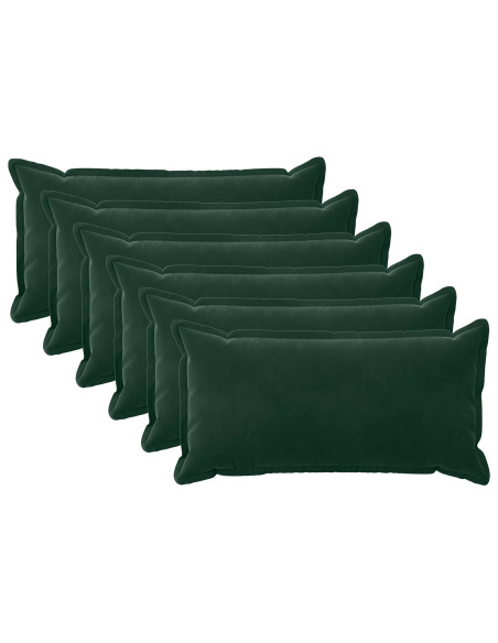 Federa 6 pcs HOUTEN Verde Scuro 40 x 80 cm Velluto