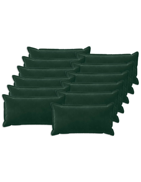 Federa 12 pcs HOUTEN Verde Scuro 40 x 80 cm Velluto