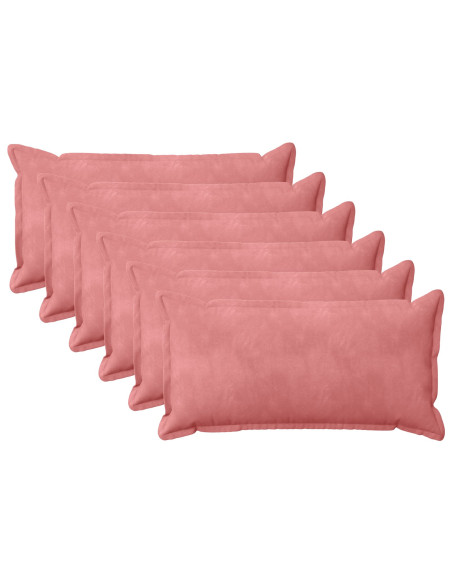 Federa 6 pcs HOUTEN Rosa 40 x 80 cm Velluto