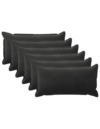 Federa 6 pcs HOUTEN Nero 40 x 80 cm Velluto