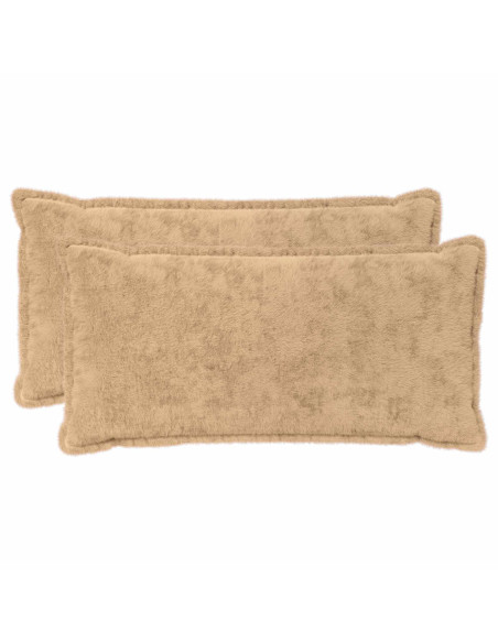 Federa 2 pz HOUTEN Crema 40 x 80 cm Pelliccia di Coniglio Finta