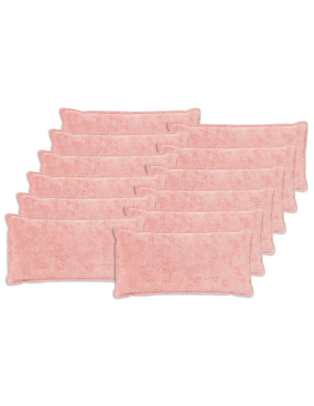 Federa 12 pz HOUTEN Rosa 40 x 80 cm Pelliccia di Coniglio Finta