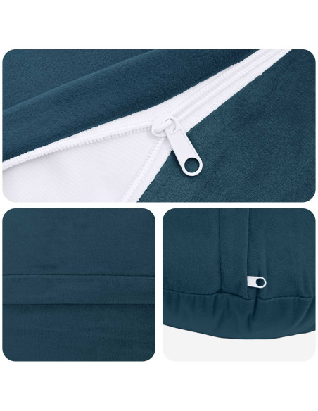 Federa 6 pcs HEERLEN Blu Ø 60 cm Velluto