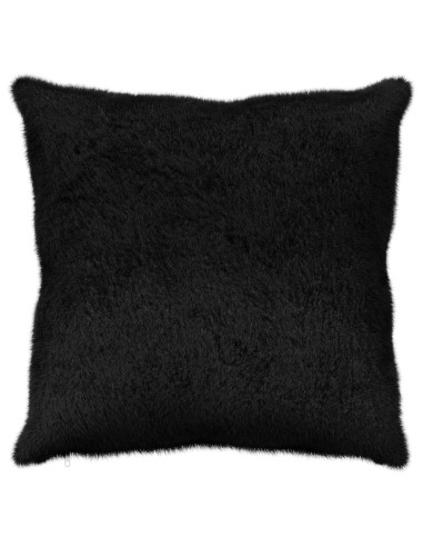 Federa 2 pz HEERLEN Nero 65 x 65 cm Pelliccia di Coniglio Finta