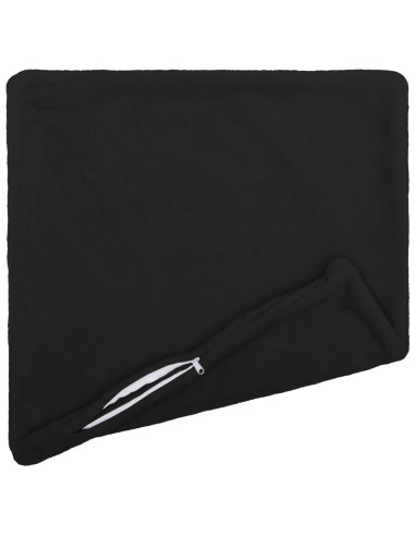 Federa 2 pz HEERLEN Nero 65 x 65 cm Pelliccia di Coniglio Finta