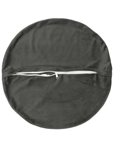 Federa 6 pcs HEERLEN Grigio Scuro Ø 60 cm Velluto