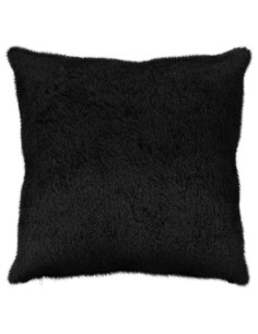 Federa 2 pz HEERLEN Nero 55 x 55 cm Pelliccia di Coniglio Finta 2