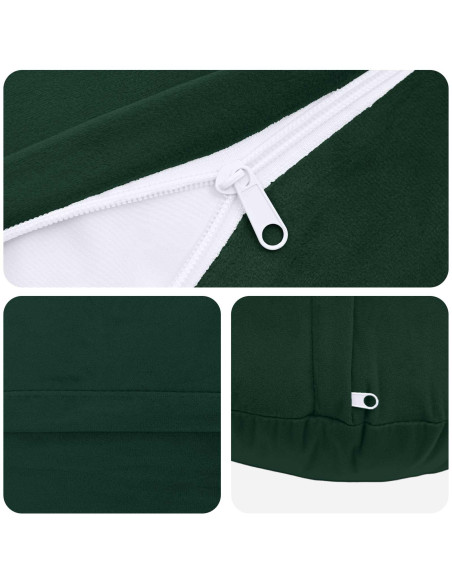 Federa 6 pcs HEERLEN Verde Scuro Ø 60 cm Velluto