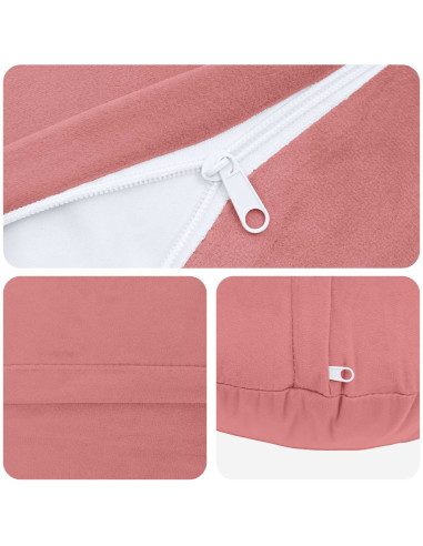 Federa 6 pcs HEERLEN Rosa Ø 60 cm Velluto