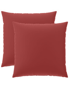 Federa 2 pcs HEERLEN Rosso Vino 65 x 65 cm Poliestere