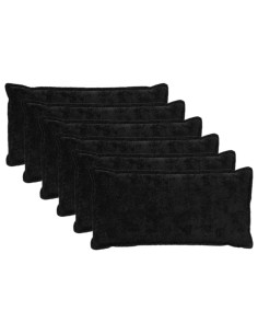 Federa 6 pz HOUTEN Nero 40 x 70 cm Pelliccia di Coniglio Finta