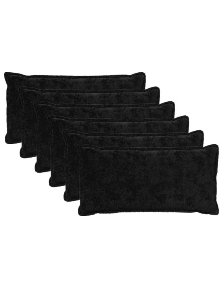Federa 6 pz HOUTEN Nero 40 x 70 cm Pelliccia di Coniglio Finta