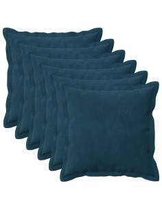 Federa 6 pcs HOUTEN Blu 40 x 40 cm Velluto