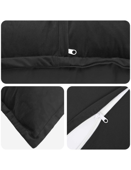 Federa 2 pcs HOUTEN Nero 40 x 40 cm Velluto