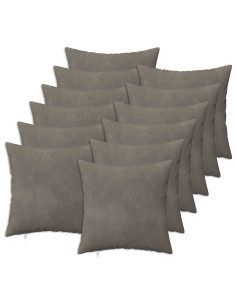 Federa 12 pcs HEERLEN Grigio Chiaro 40 x 40 cm Velluto
