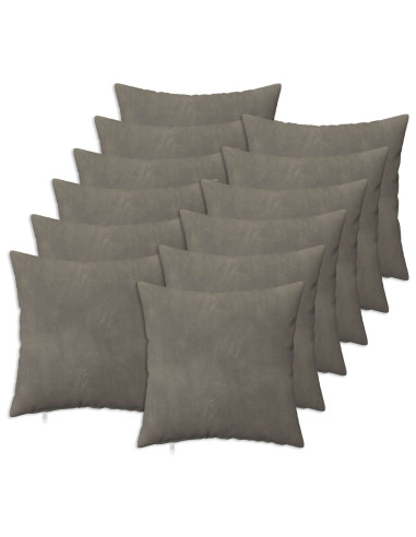 Federa 12 pcs HEERLEN Grigio Chiaro 40 x 40 cm Velluto