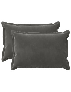 Federa 2 pcs HOUTEN Grigio Scuro 30 x 50 cm Velluto
