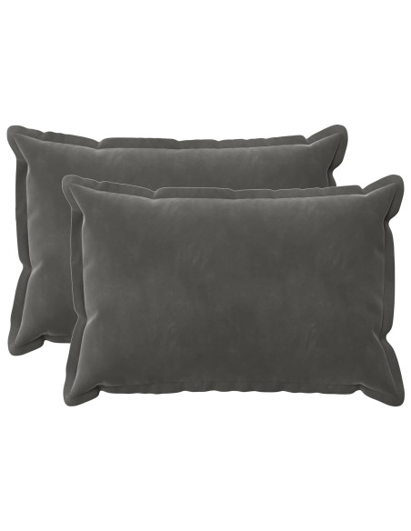 Federa 2 pcs HOUTEN Grigio Scuro 30 x 50 cm Velluto