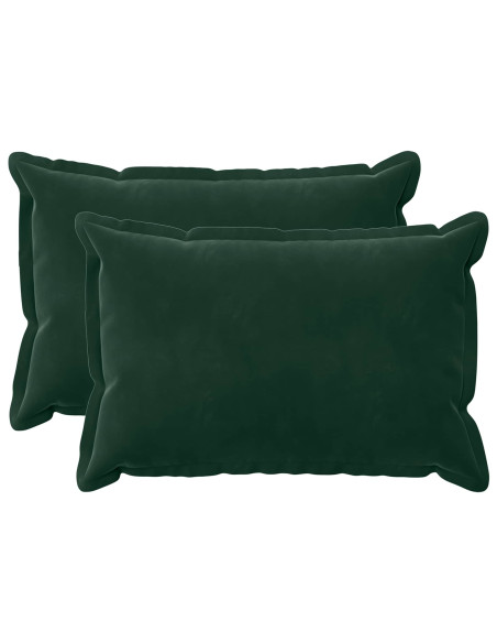 Federa 2 pcs HOUTEN Verde Scuro 30 x 50 cm Velluto