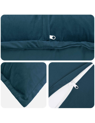 Federa 2 pcs HOUTEN Blu 30 x 50 cm Velluto