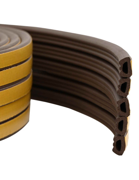 Nastro adesivo per finestre Marrone 10 x 6 mm 50 m Schiuma EPDM