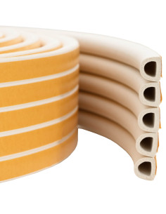 Nastro adesivo per finestre Bianco 9 x 8 mm 12 m Schiuma EPDM