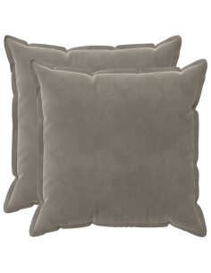 Federa 2 pcs HOUTEN Grigio Chiaro 65 x 65 cm Velluto