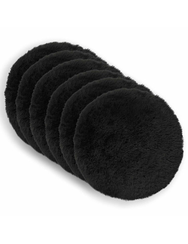 Federa 6 pcs HEERLEN Nero Ø 60 cm Fleece PV