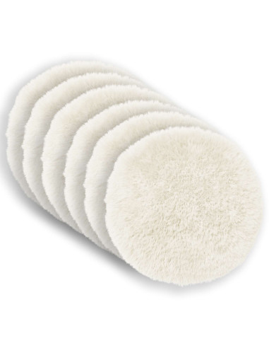Federa 6 pcs HEERLEN Bianco Ø 60 cm Fleece PV