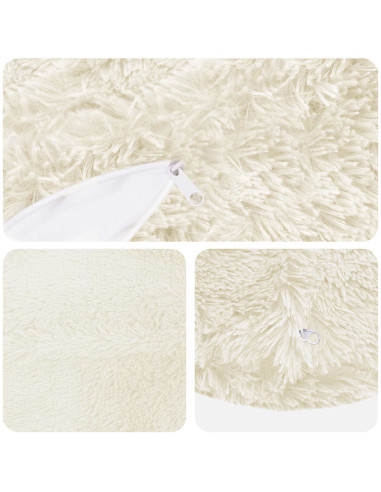 Federa 6 pcs HEERLEN Bianco Ø 60 cm Fleece PV