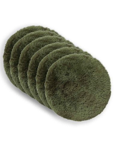 Federa 6 pcs HEERLEN Verde Ø 50 cm Fleece PV