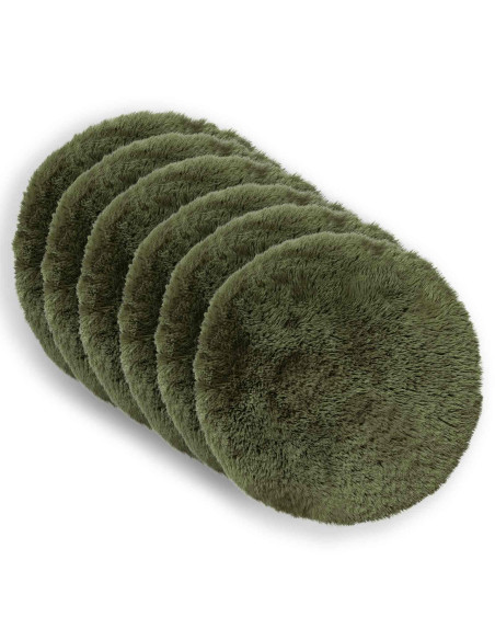 Federa 6 pcs HEERLEN Verde Ø 50 cm Fleece PV