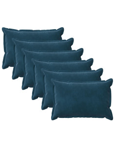 Federa 6 pcs HOUTEN Blu 40 x 60 cm Velluto