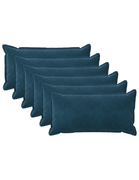 Federa 6 pcs HOUTEN Blu 40 x 80 cm Velluto
