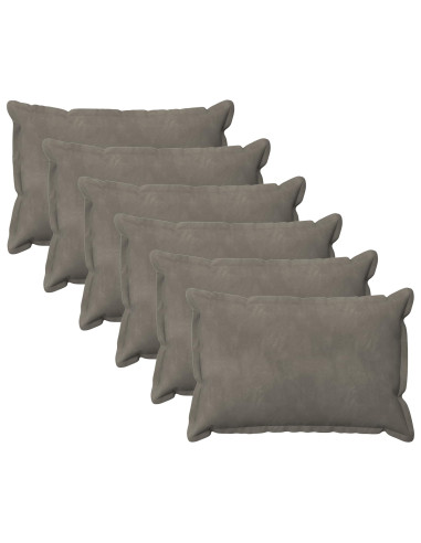 Federa 6 pcs HOUTEN Grigio Chiaro 40 x 60 cm Velluto