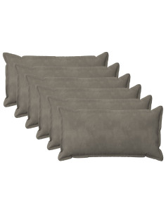 Federa 6 pcs HOUTEN Grigio Chiaro 40 x 70 cm Velluto