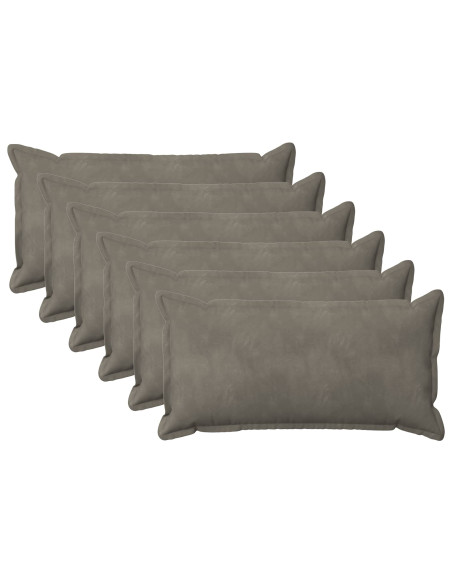 Federa 6 pcs HOUTEN Grigio Chiaro 40 x 70 cm Velluto