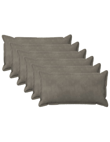 Federa 6 pcs HOUTEN Grigio Chiaro 40 x 80 cm Velluto
