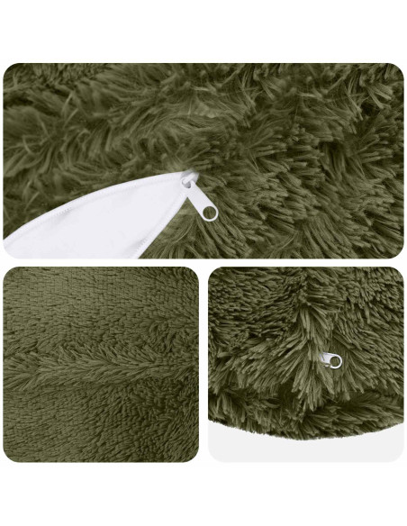 Federa 6 pcs HEERLEN Verde Ø 40 cm Fleece PV
