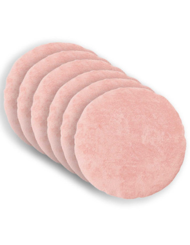 Federa 6 pz HEERLEN Rosa Ø 60 cm Pelliccia di Coniglio Finta