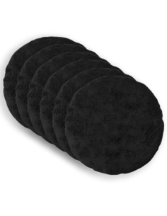 Federa 6 pz HEERLEN Nero Ø 30 cm Pelliccia di Coniglio Finta
