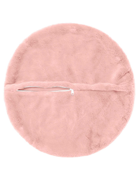 Federa 6 pz HEERLEN Rosa Ø 60 cm Pelliccia di Coniglio Finta