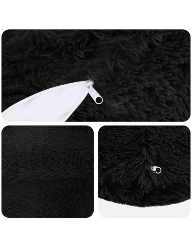 Federa 6 pcs HEERLEN Nero Ø 50 cm Fleece PV